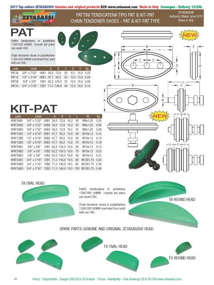 TABELLE PATTINI TENDITORI